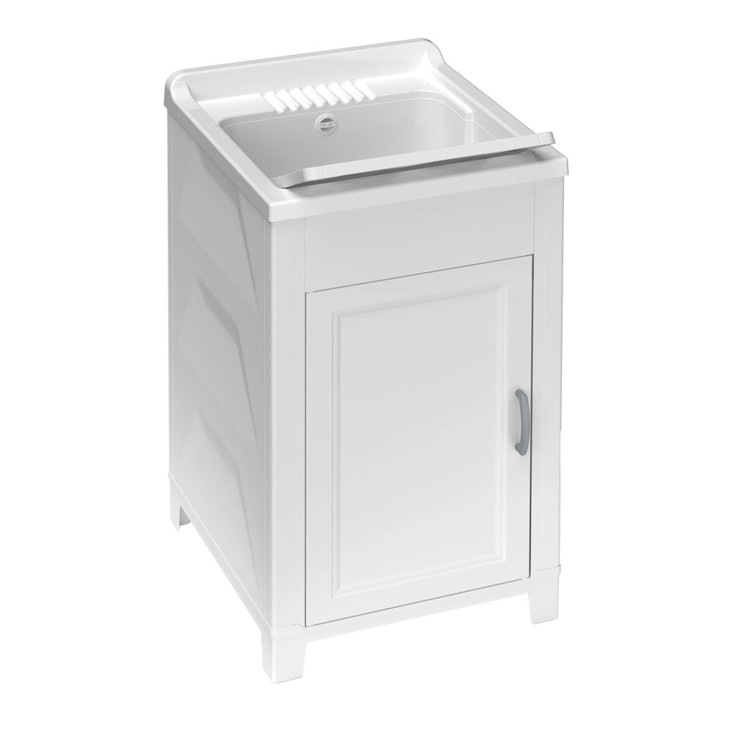 Mobile Lavatoio 45x50x85 cm 1 Anta in Resina Bianco