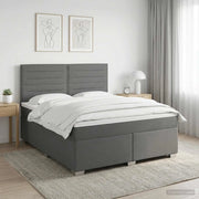Letto box spring con materasso Grigio Scuro 160 x 200 cm 3453438