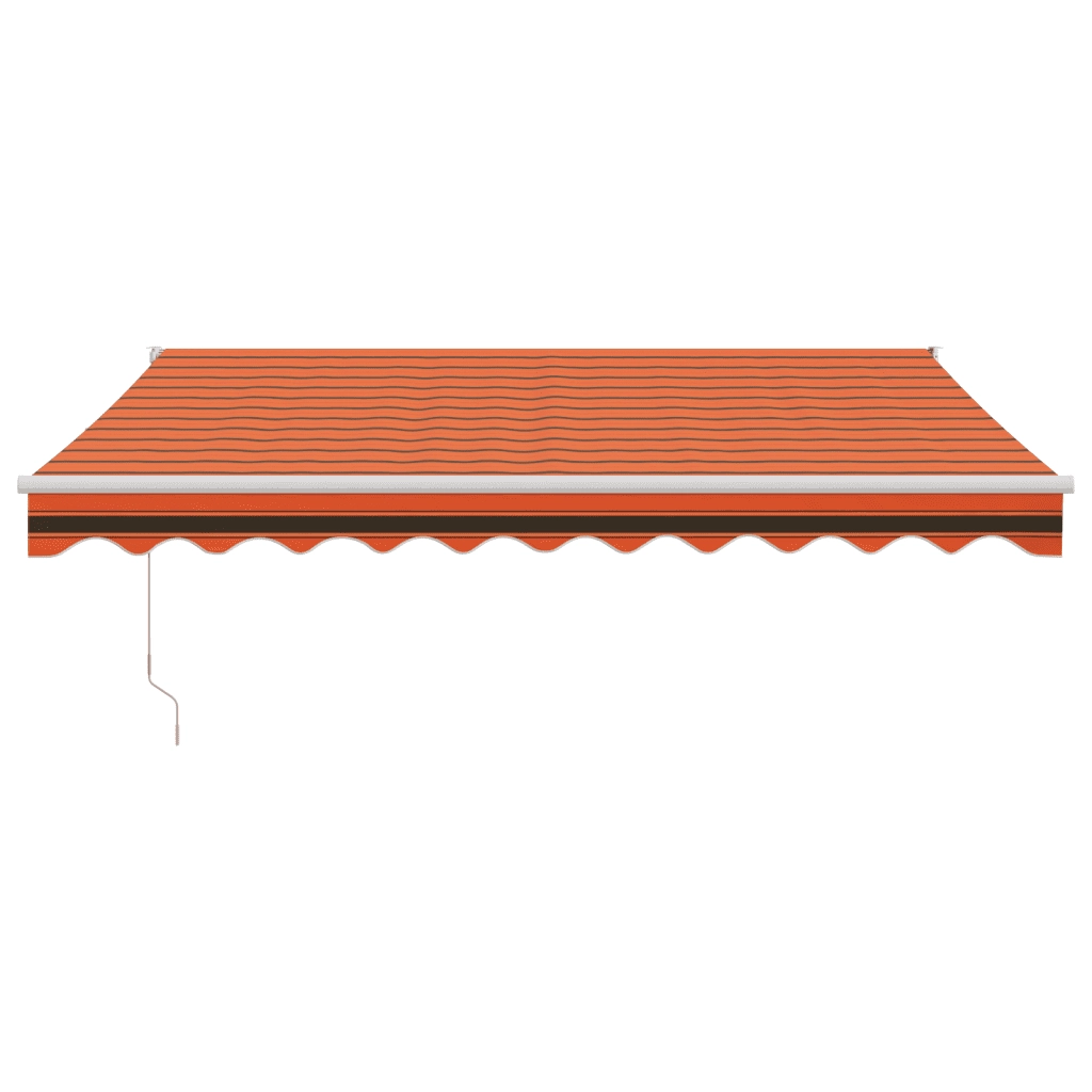 Tenda Sole | Tenda parasole Automatica Retrattile Arancione e Marrone 3,5x2,5 m