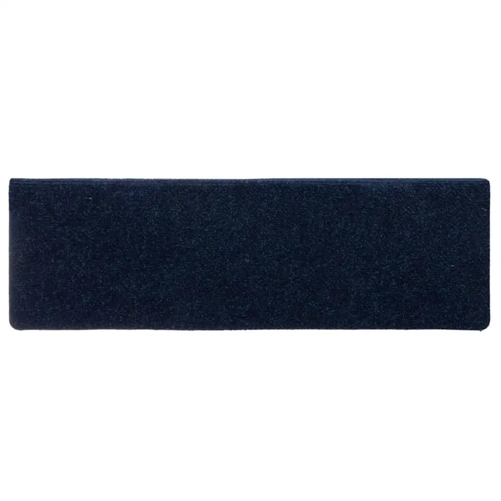Tappetini per scale autoadesivi 15 pz | Gradini per Scale 65x21x4 cm blu navy bordo rettangolare