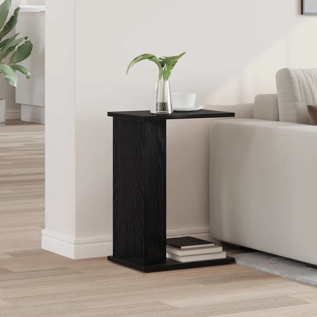 Tavolino Rovere Nero 35 x 25 x 50 cm Legno multistrato 891185