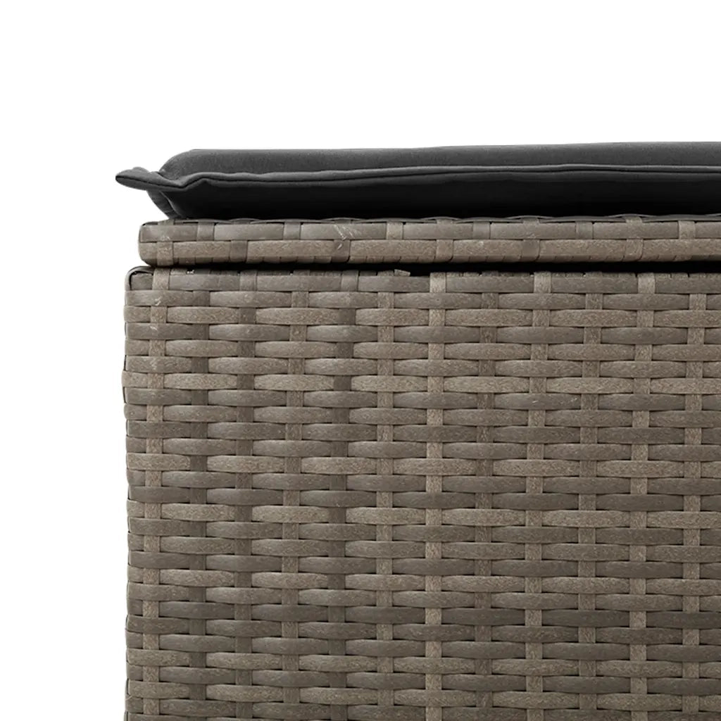 Set Divano Giardino 2 pz | Set Salotto da Giardino con Cuscini Grigio Polyrattan Acacia