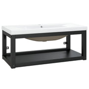 Struttura per lavabo da bagno 79 x 38 x 31 cm vasca da incasso ferro nero 02_0006778