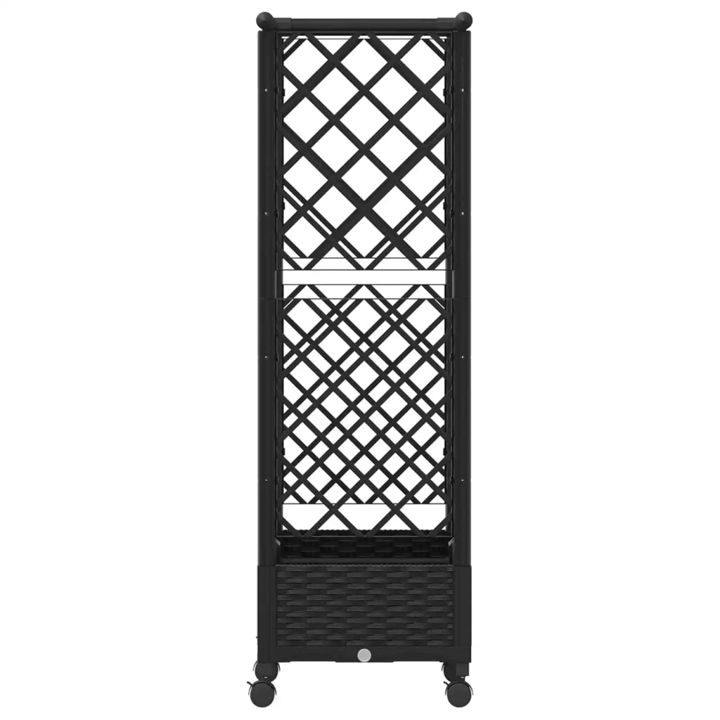 Letto Rialzato con Griglia e Tetto Nero 122,5 x 40 x 127 cm PP 3423026