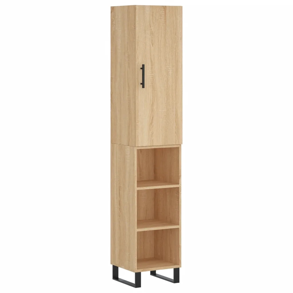 Credenza | Madia | Buffet da pranzo | Armadio da pranzo Rovere Sonoma 34,5x34x180 cm in Legno Multistrato