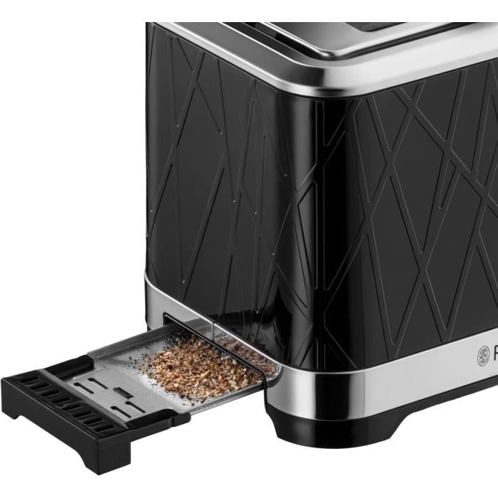 Russell Hobbs 28091-56 Tostapane con struttura, Lift'n Look, Slot XL, Forno regolabile, Scaldaforno - Nero