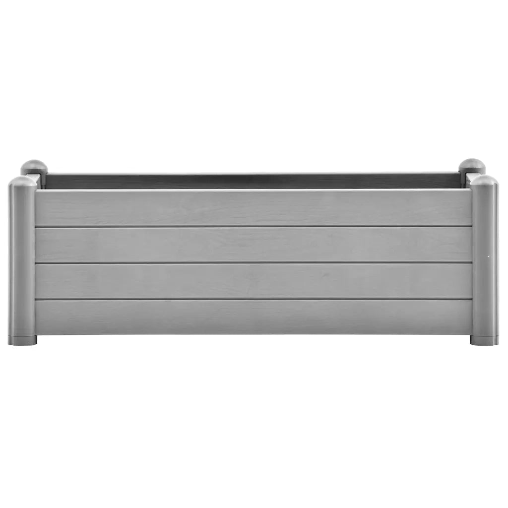 Letto Rialzato da Giardino in PP Grigio Pietra 100x43x35 cm 317580