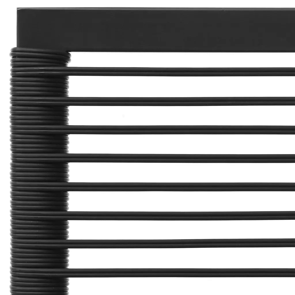 Set Salotto da Giardino 9 pz | Set di Mobili da Esterno Nero e Grigio in Polyrattan