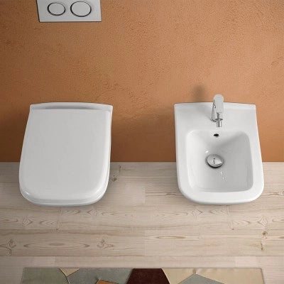 Copriwater originale serie Venti bianco lucido in termoindurente