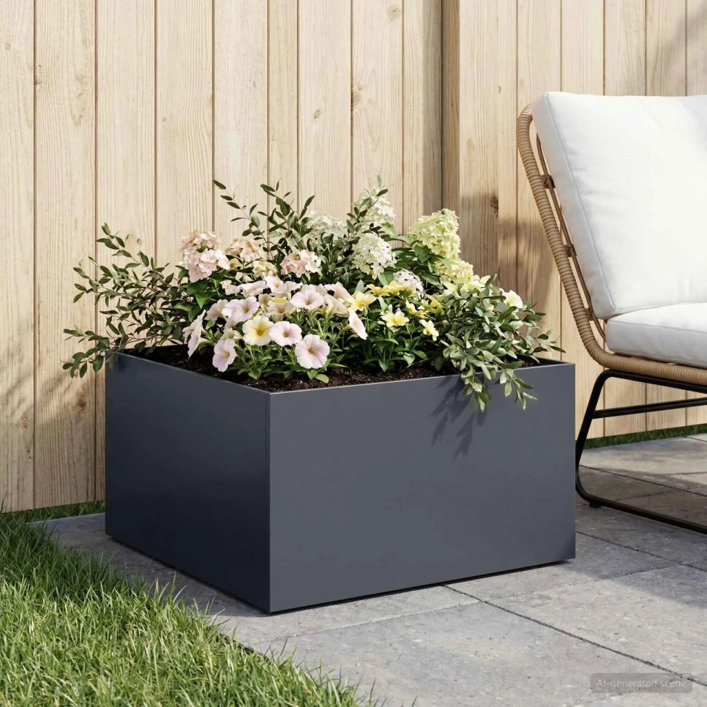 Vaso da giardino Antracite 40 x 40 x 30 cm 8005040