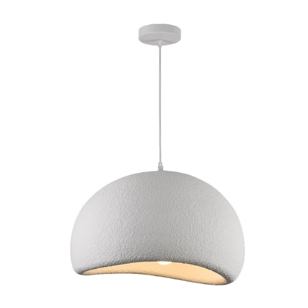 Trade Shop - Lampadario A Sospensione Soffitto Effetto Pietra Bianco ø40/50/60cm Attacco E27 Ip20 B16-b -