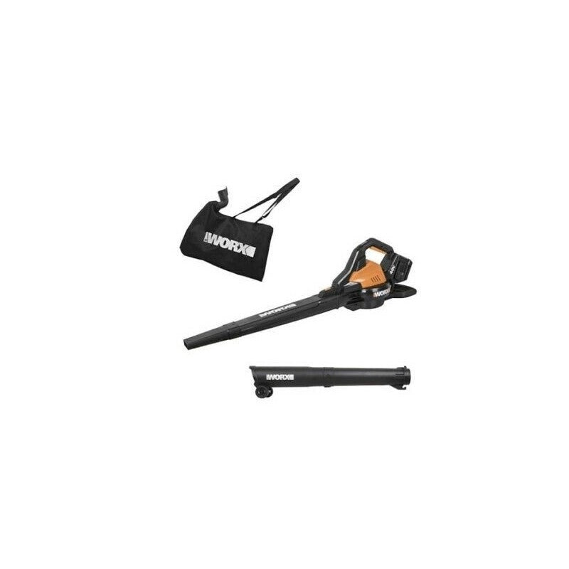 Soffiatore Aspiratore Tritatutto a Batteria 40V WG583E 3 in 1 Brushless per Raccolta Foglie con Sacco 35L - Worx