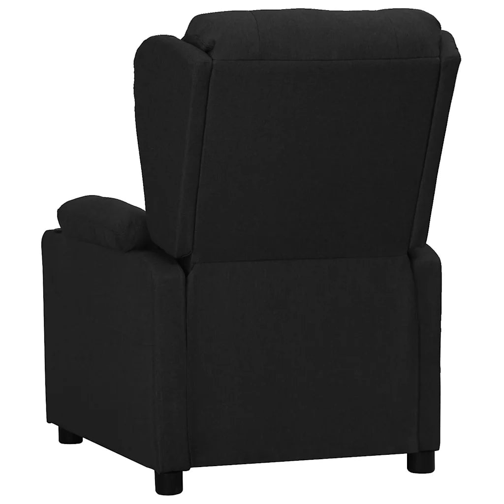Divano Sedia-Poltrona Reclinabile in Tessuto Nero 581267