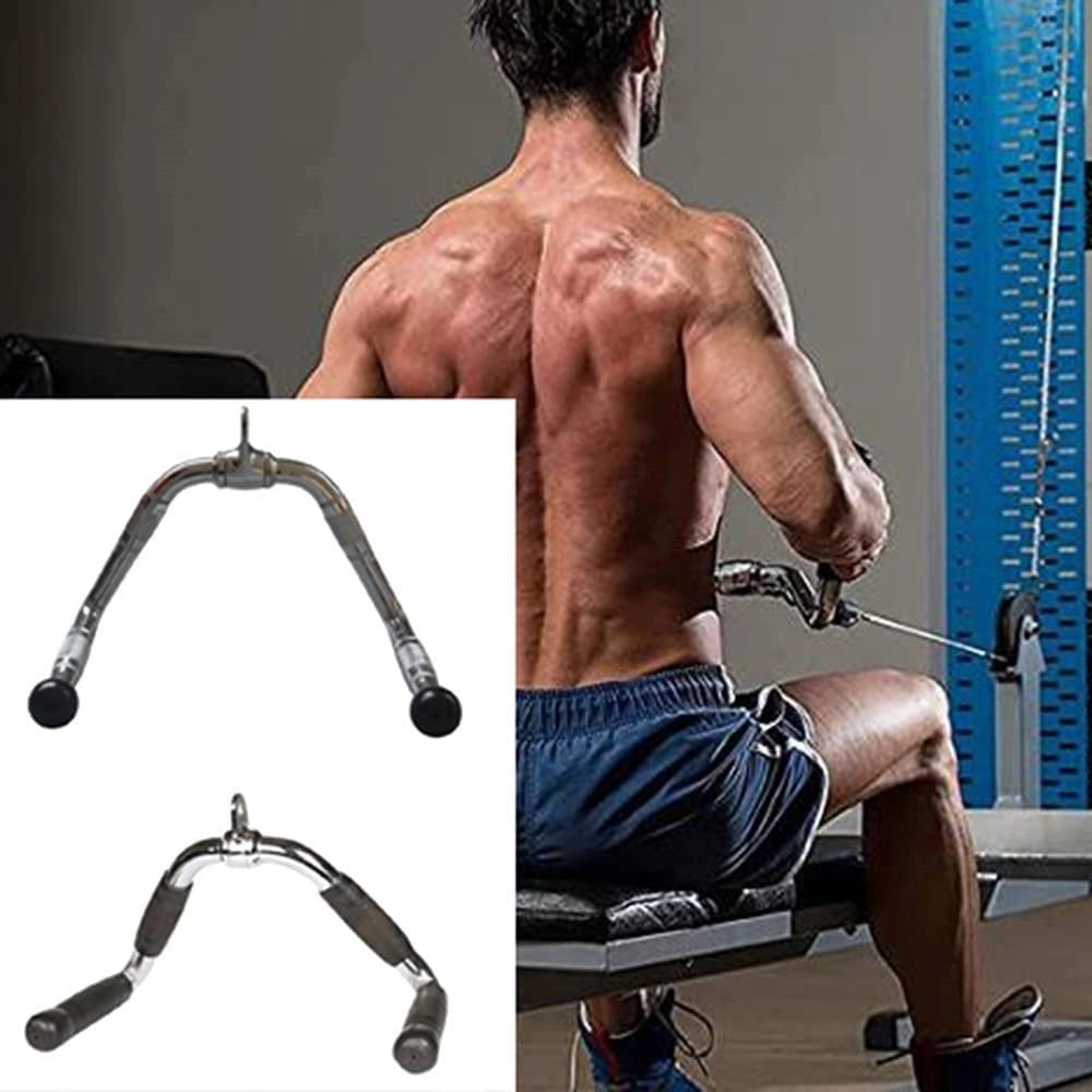 Trade Shop - Maniglie Palestra Trazione Allenamento Manico Per Pulley Antiscivolo Bodybuilding -