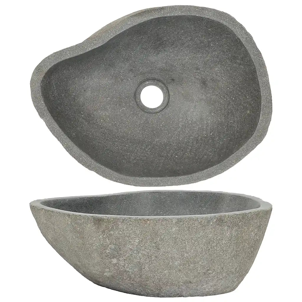 Lavandino-Lavello in Pietra di Fiume Ovale (37-46)x(29-36) cm