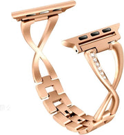 Orologio per IWatch SE - 38mm 40mm 41mm - Banda Donna in Cristallo e Diamante con Cinturino in Acciaio Inossidabile - Serie 9 8 7 6 5 4 3 2 1