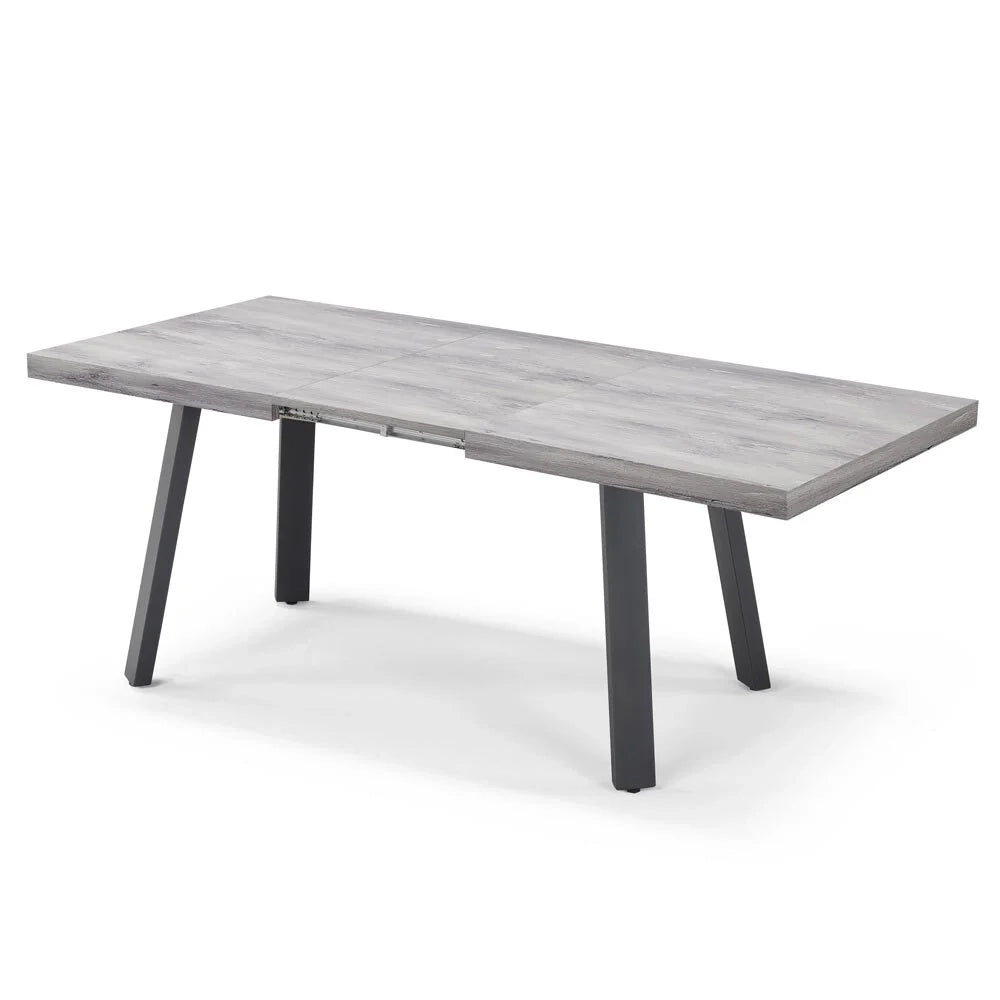 Tavolo allungabile da pranzo145x85 modello MIRO’ fino a 195 CM per sala da pranzo, cucina e soggiorno, design moderno con top in melaminico, colore Cemento