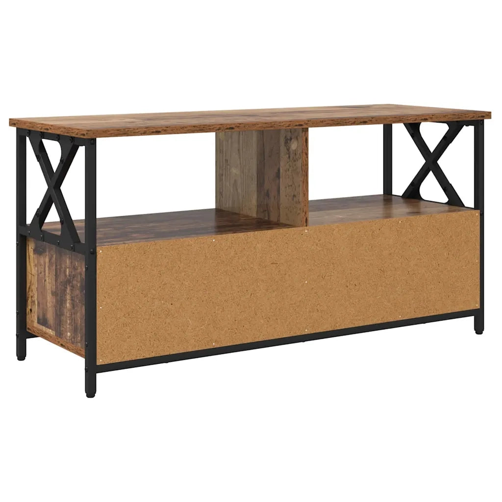 Mobile TV con cassetto-Credenza TV-Console TV Legno vecchio 90 x 33 x 45 cm