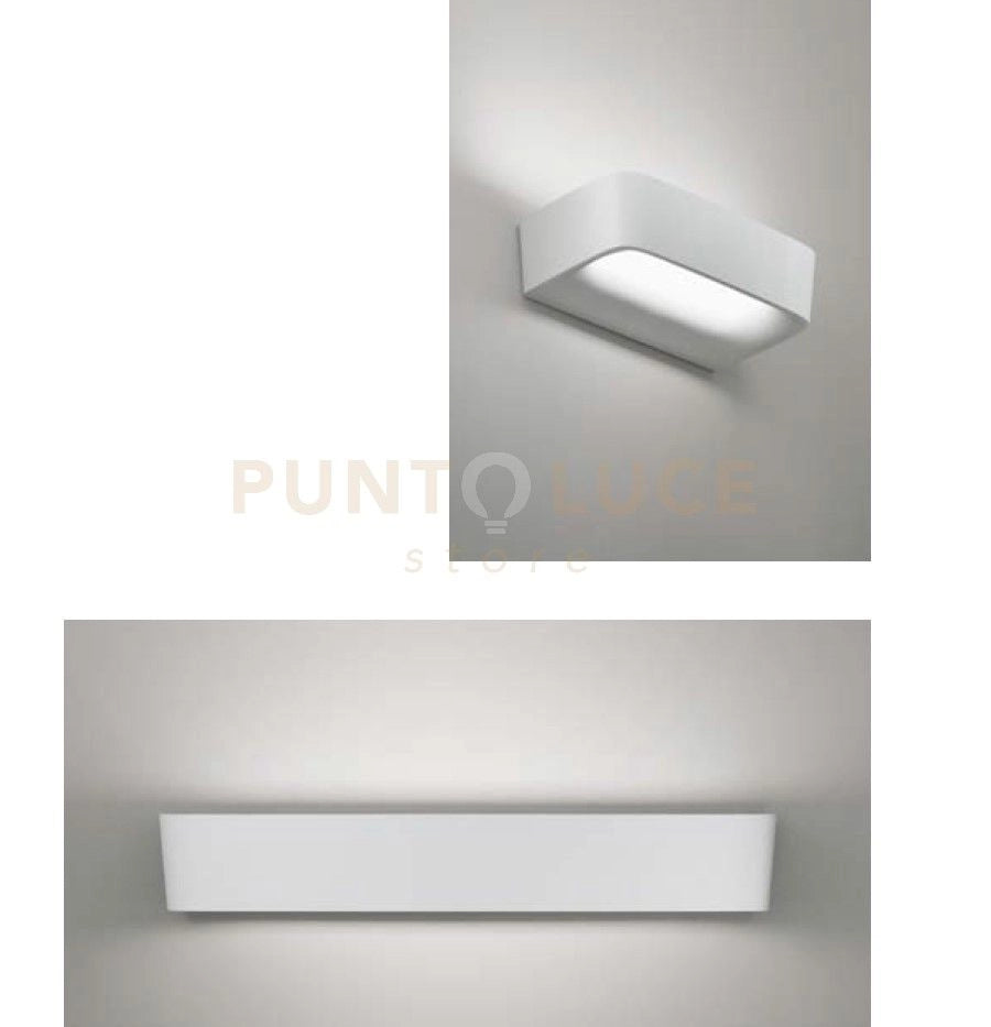 AKI APPLIQUE A PARETE GRANDE BIANCO OPACO 2700K 3054LM 22W L.35,5CM DIMMERABILE TRIAC