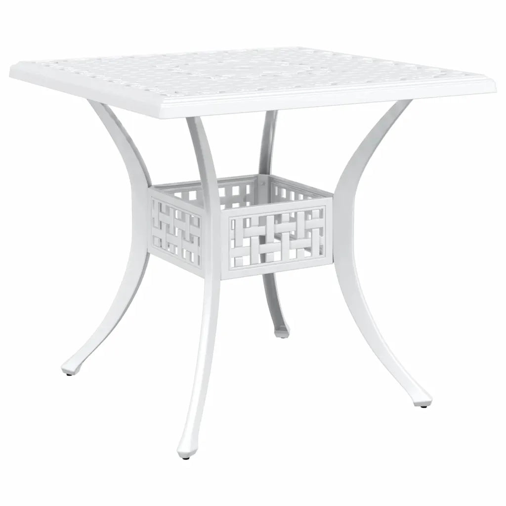 Set di Tavolo da Giardino 3 pcs Bianco Alluminio pressofuso 3334758
