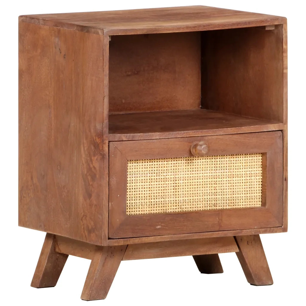 Comodino 40x30x50 cm in Legno Massello di Mango cod mxl 30130