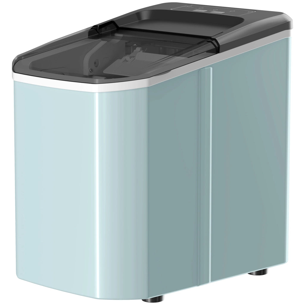 Macchina del ghiaccio automatica ¨C zephmum ¨C 12 kg/24h, 9 cubi in 7 minuti, 2 dimensioni, 1.5L, blu