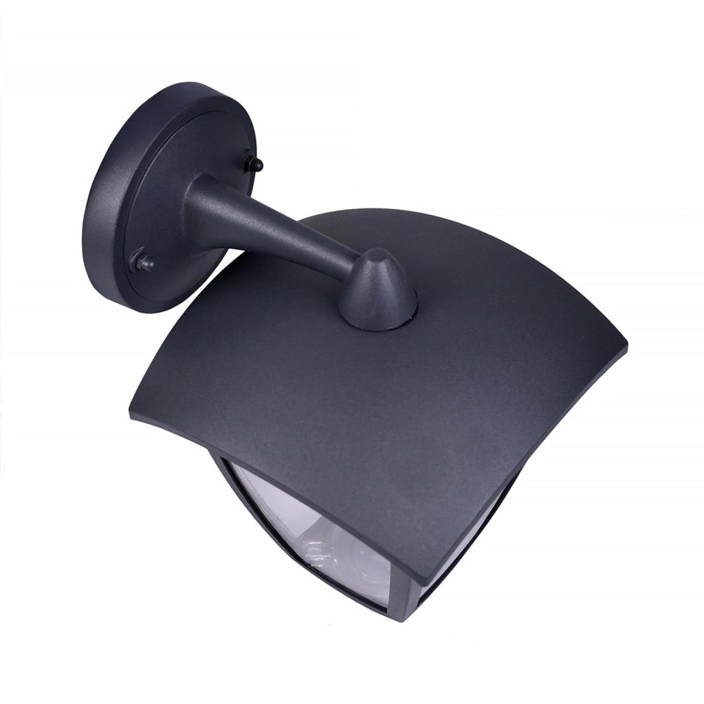 Lanterna da parete E27 applique lampada LED 8W per esterno impermeabile luce muro giardino ingresso balcone grigio scuro