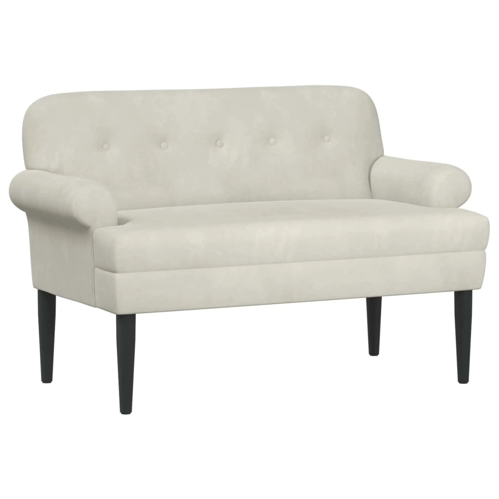 Loveseat con bottoni imbottiti Crema 120 x 66 x 78 cm 42041836