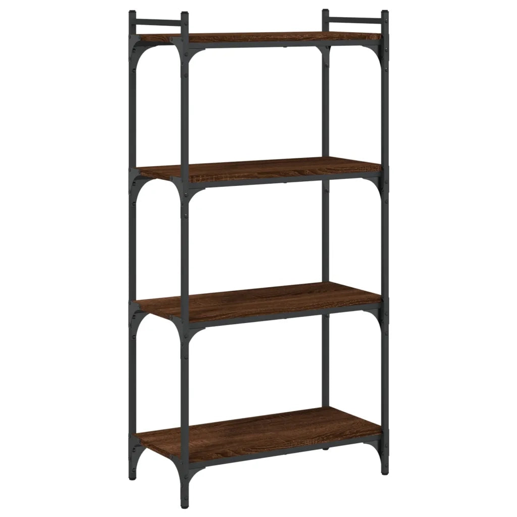 Libreria 4 Ripiani Rovere Marrone 60x30x120cm Legno Multistrato 837656