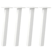 Gambe per tavolino da caff¨¨ 4 pz-Set di 4 Gamba per Tavolo Bianche 42 cm Acciaio 717442