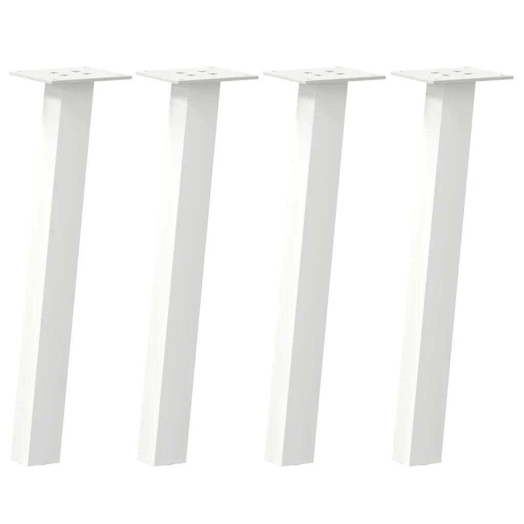 Gambe per tavolino da caff¨¨ 4 pz-Set di 4 Gamba per Tavolo Bianche 42 cm Acciaio 717442