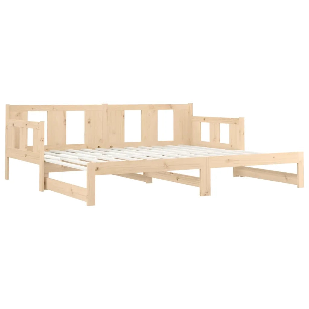 Dormeuse Estraibile in Legno Massello di Pino 2x(80x200) cm 820287