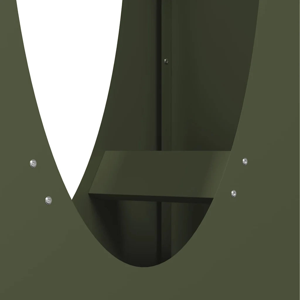 Rastrelliera per Legna da Ardere Verde Oliva 50x23x100 cm 864184