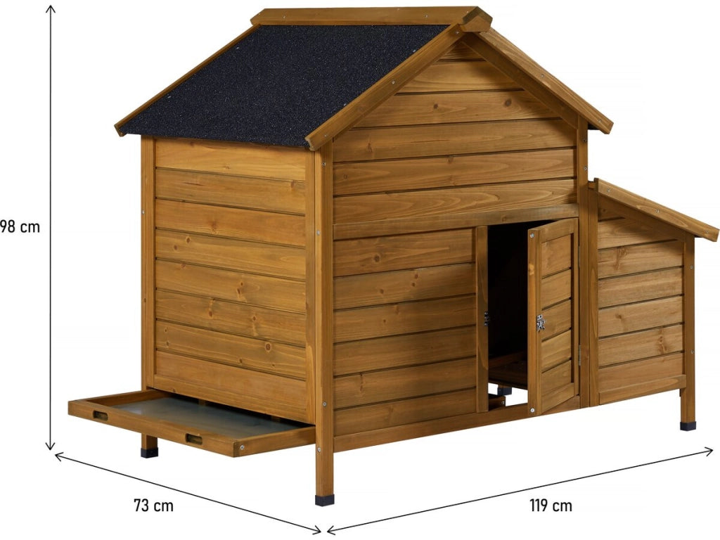 Pollaio in legno "Cocotte" con nido - Marrone