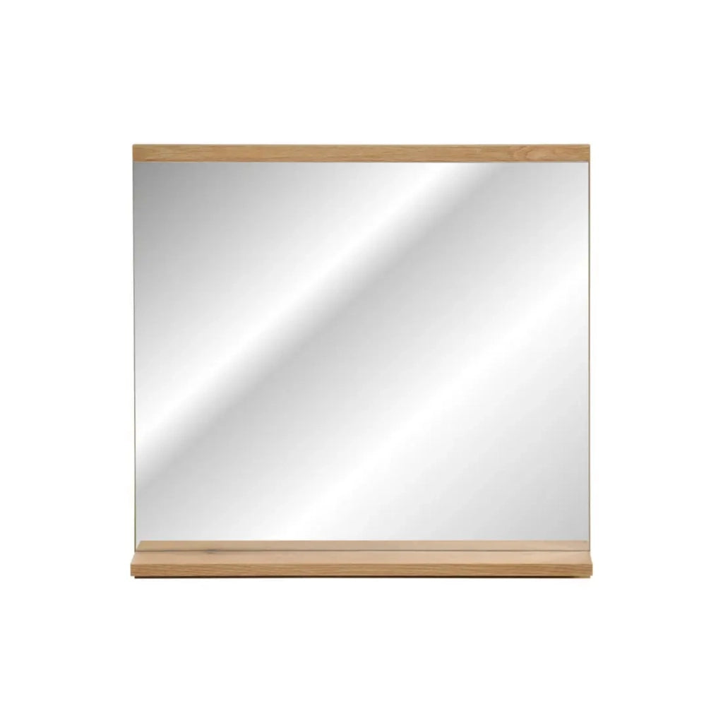 Specchio bagno rettangolare 57x60 cm con bordo contenitore
