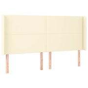 Testiera | Testata ad Orecchio Crema 163x16x118/128 cm in Similpelle