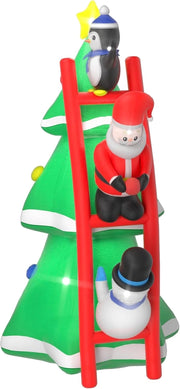 Albero di Natale gonfiabile con illuminazione e ventilatore silenzioso, 240 cm, figure di Natale gonfiabili, decorazione natalizia per interni ed esterni