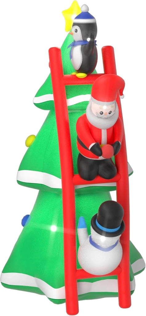 Albero di Natale gonfiabile con illuminazione e ventilatore silenzioso, 240 cm, figure di Natale gonfiabili, decorazione natalizia per interni ed esterni