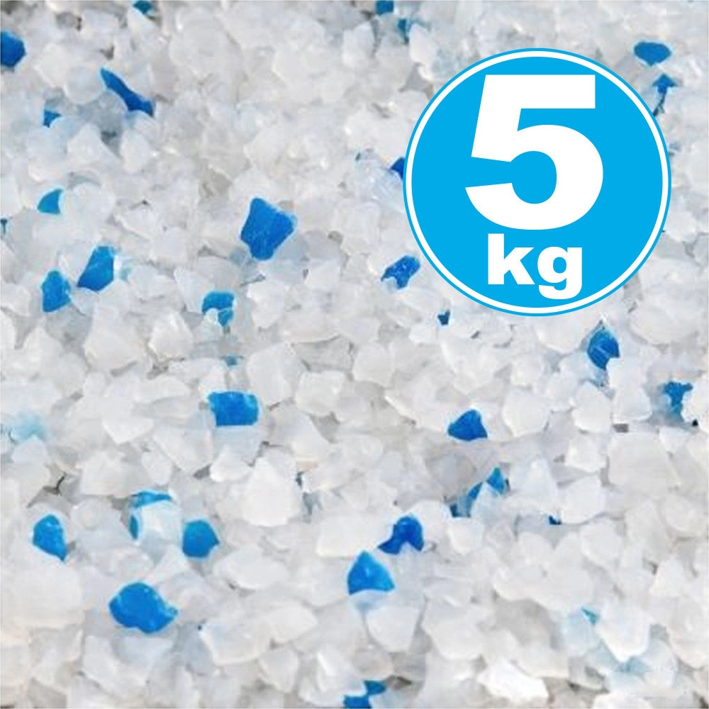 Trade Shop - Sabbia Silicea Antiodore Cristalli 1-8mm 5 Kg Biodegradabile Lettiera Gatti -