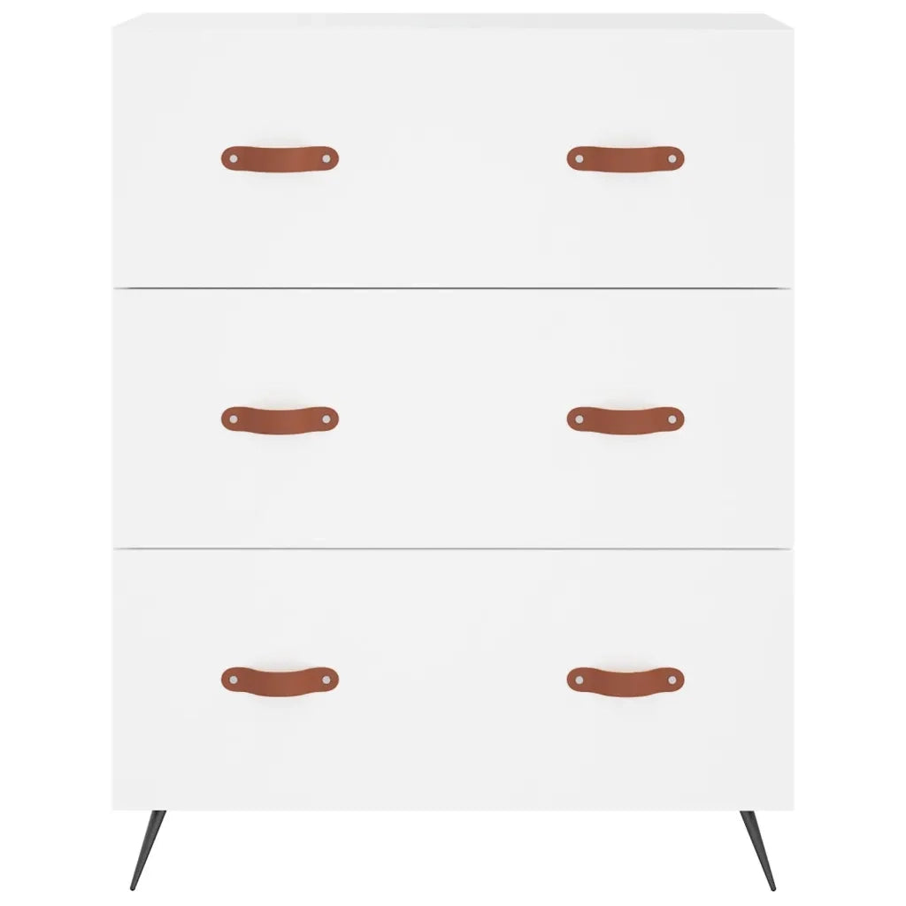 Credenza | Madia | Buffet da pranzo | Armadio da pranzo Bianca 69,5x34x180 cm in Legno Multistrato