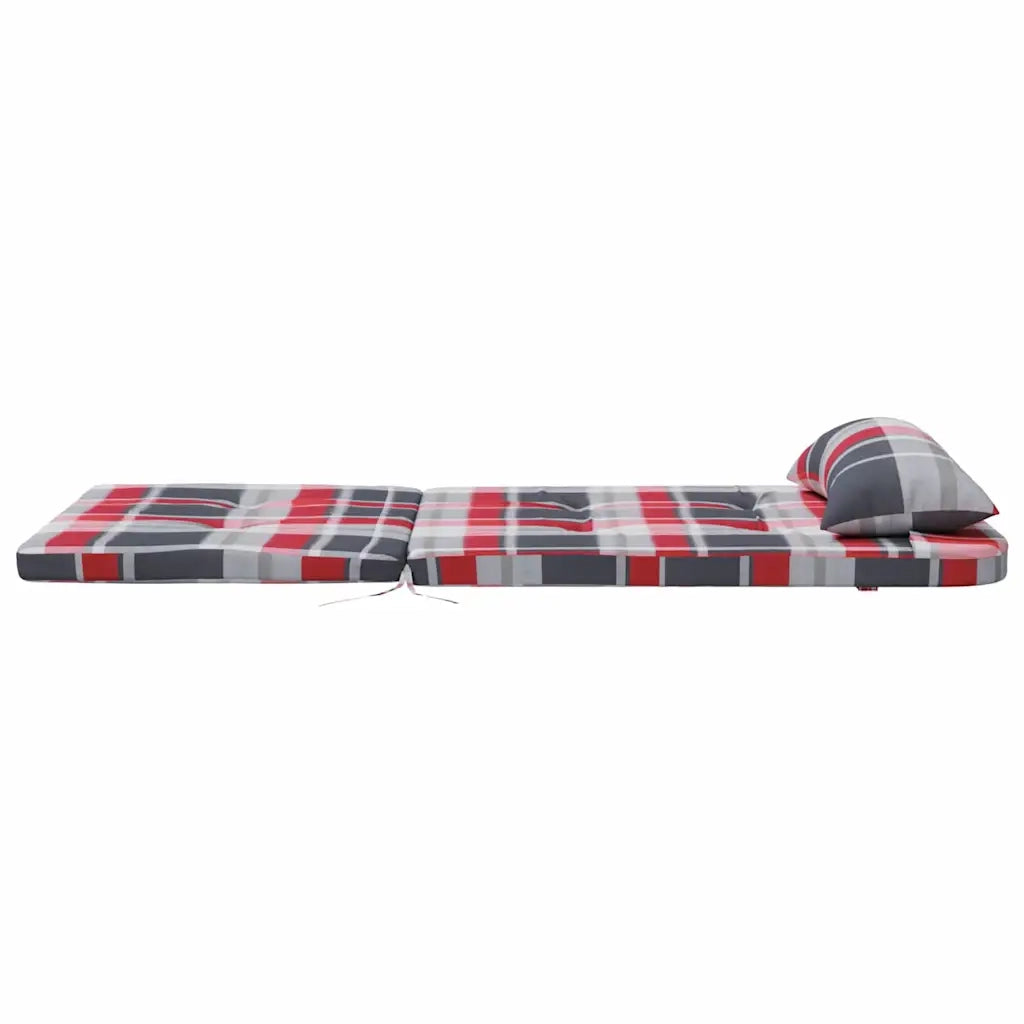 Cuscini per sedie a scacchi 2 pcs Quadro Rosso 58 x 77 x 4,5 cm 361843