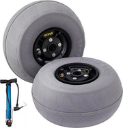 Ruota di supporto per bicicletta 26 cm di diametro, set di 2 pneumatici in PVC con pompa a mano, carico massimo 35 kg, progettata per bassi livelli di pressione 2-3 PSI, adatta per diversi terreni