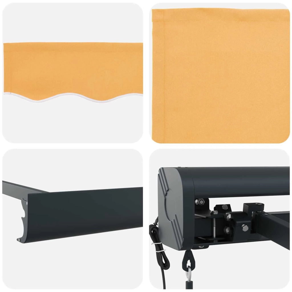 Tenda da Sole Sabbia 350 x 250 cm Poliestere e Alluminio 3425992