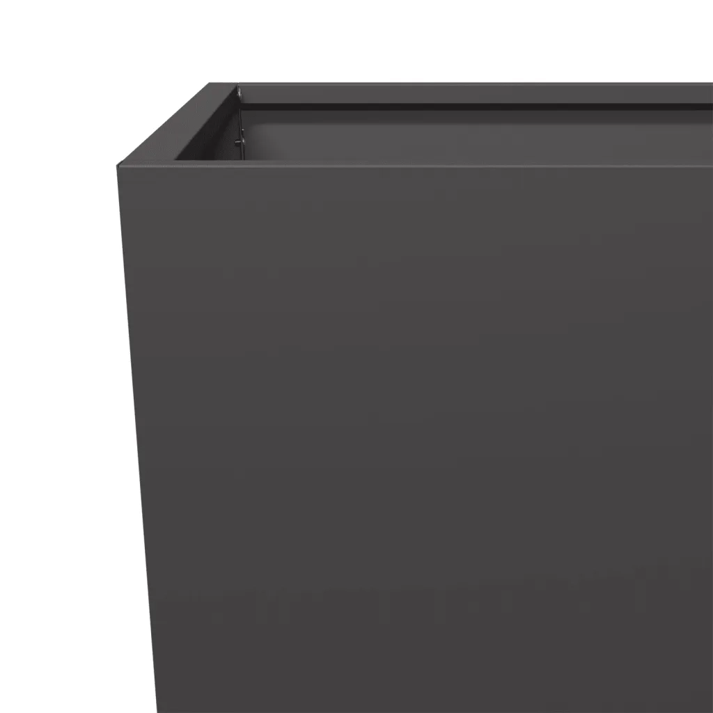 Fioriere da Giardino 2 pz Nere 45x45x75 cm in Acciaio