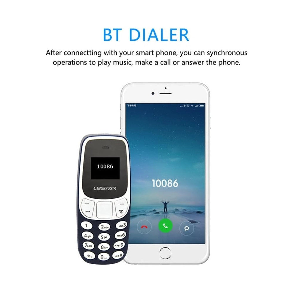 Trade Shop - Mini Cellulare L8star Smartphone Gsm Bluetooth Dualsim Tascabile Non Tracciabile -