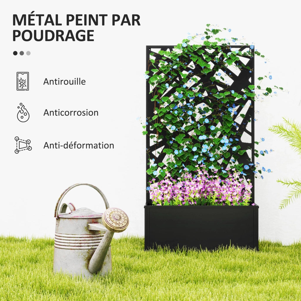 Jardiniere con griglia per piante rampicanti ¨C zephmum ¨C 61x23x113 cm