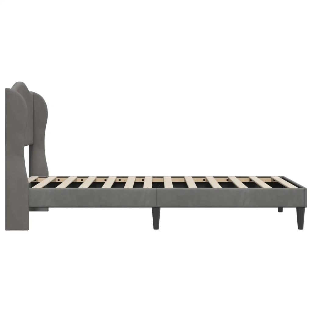 Struttura del letto Grigio Scuro 90 x 200 cm Velluto 42027894