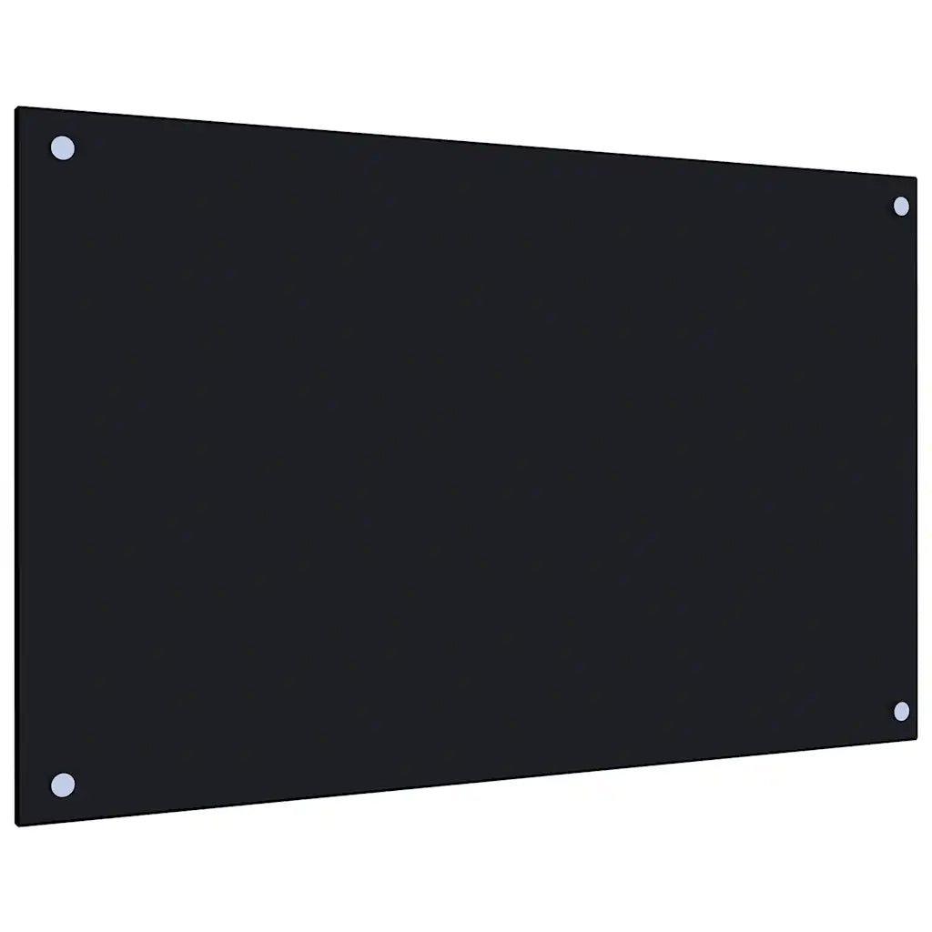 Paraschizzi per Cucina Nero 80x50 cm in Vetro Temperato CFW8170745