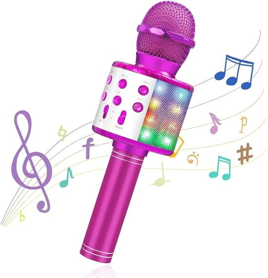 Microfono karaoke wireless con bluetooth e registrazione - 4-in-1 lettore musicale portatile per bambini e adulti