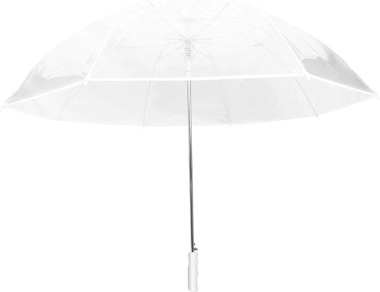 Paraplu da Golf trasparente - Apertura automatica e robusta - Diametro= 124cm - Adatto a uomo e donna - Adatto a 2 persone - Bordo bianco